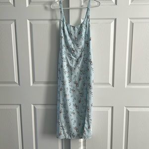 Abercrombie Corset Seamed Midi Dress with Split Leg
